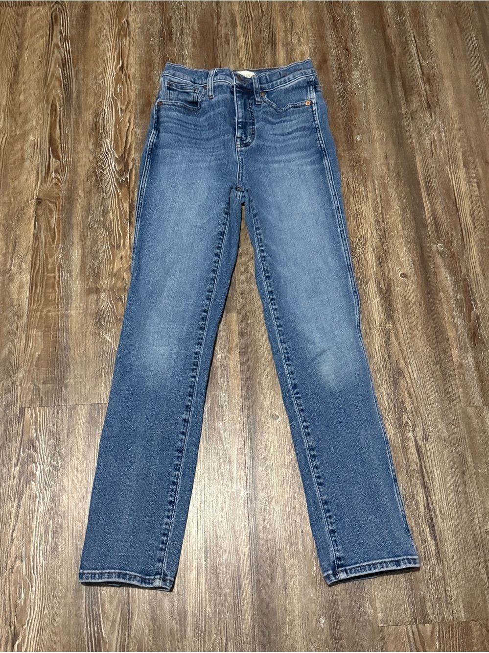 Madewell Stovepipe Slim Straight Jeans Women's 25 High Rise Stretch in Pendleton